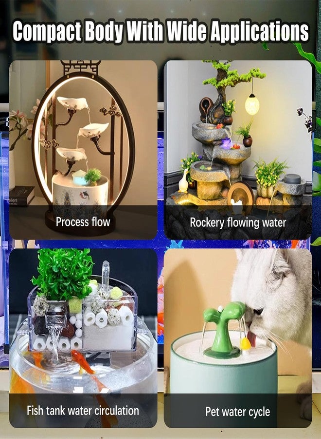 Flylin Pet Water Fountain Water Pump, DC 5V USB Water Pump with LED Light Brushless Pet Water Dispenser Pump - Image 5